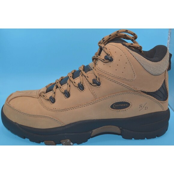 Hytest ESD Safety Toe Work Boots Brown Leather Men’s Sz 7.5 M / Women’s 9.5 NEW - Picture 3 of 7